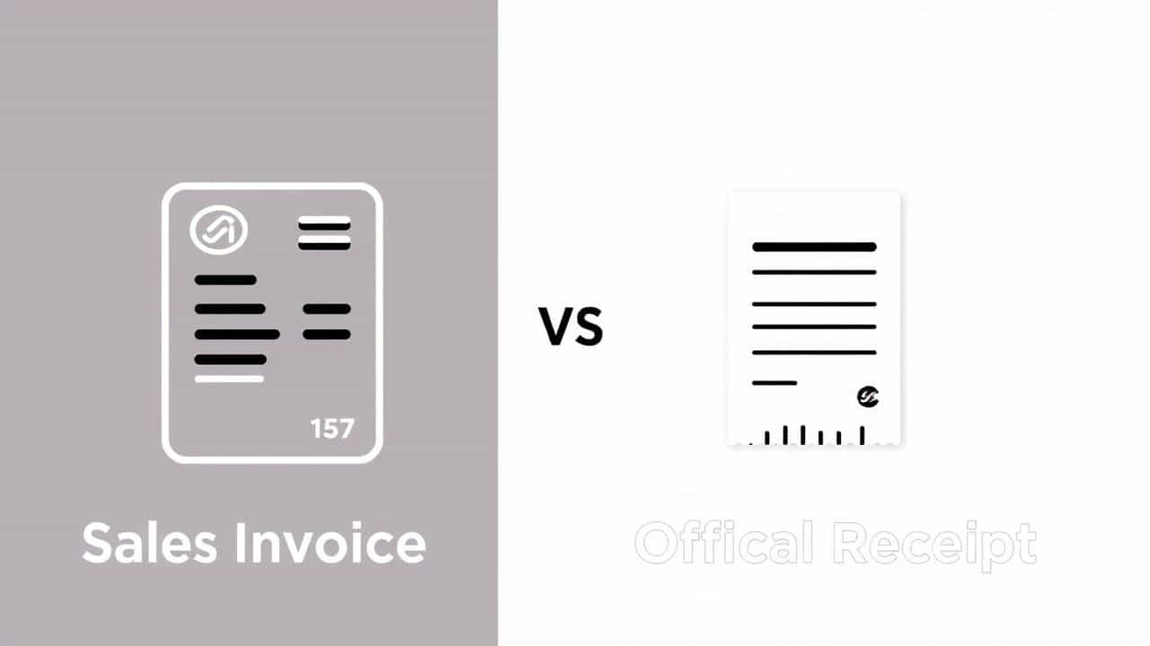 Sales Invoice Vs Official Receipt