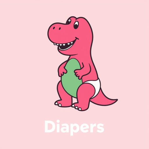 Vintage Luvs Barney Diapers