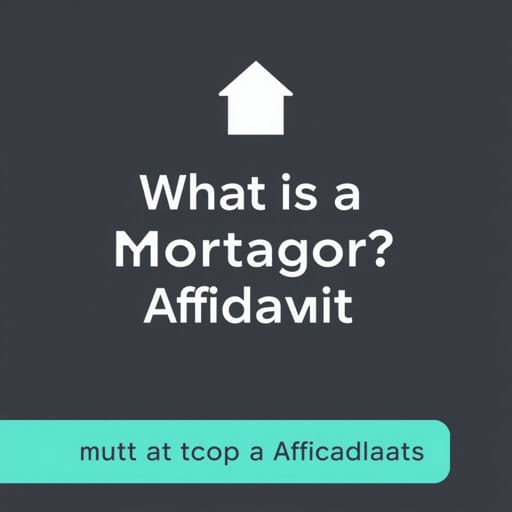 What Is A Mortgagor Affidavit