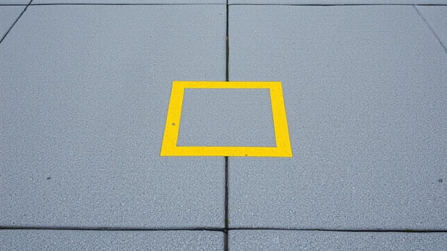 Yellow Box Pavement Marking