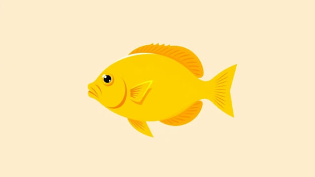 Yellow Tropical Fish Freshwater