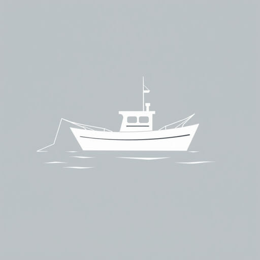 A Trawler On A Fishing