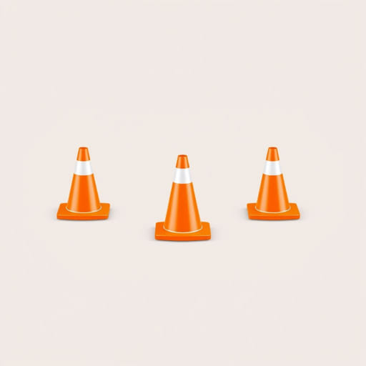 Traffic Cones For Maneuverability Test