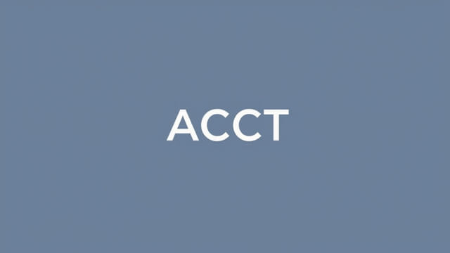 What Does Acct Mean In English