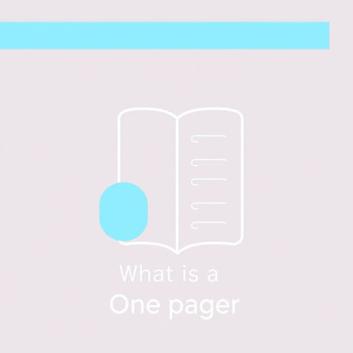 What Is A One Pager