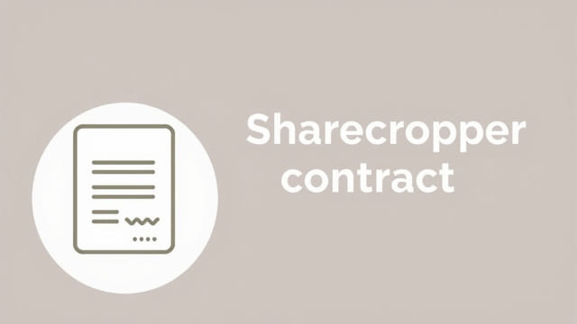 When And Where Was This Contract Written: Sharecropper Contract