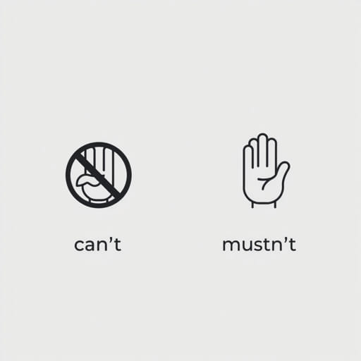 Difference Of Can'T And Mustn'T