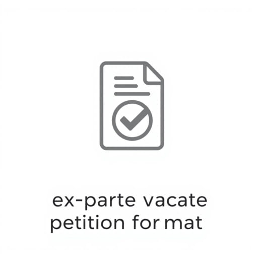 Ex Parte Vacate Petition Format