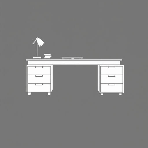 executive desk and credenza set