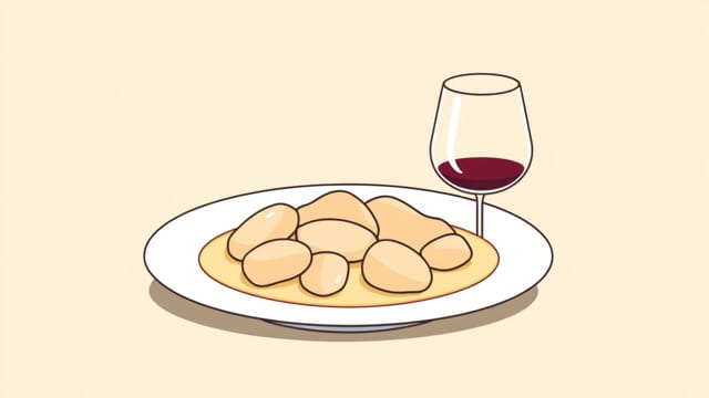 food and wine chicken fricassee