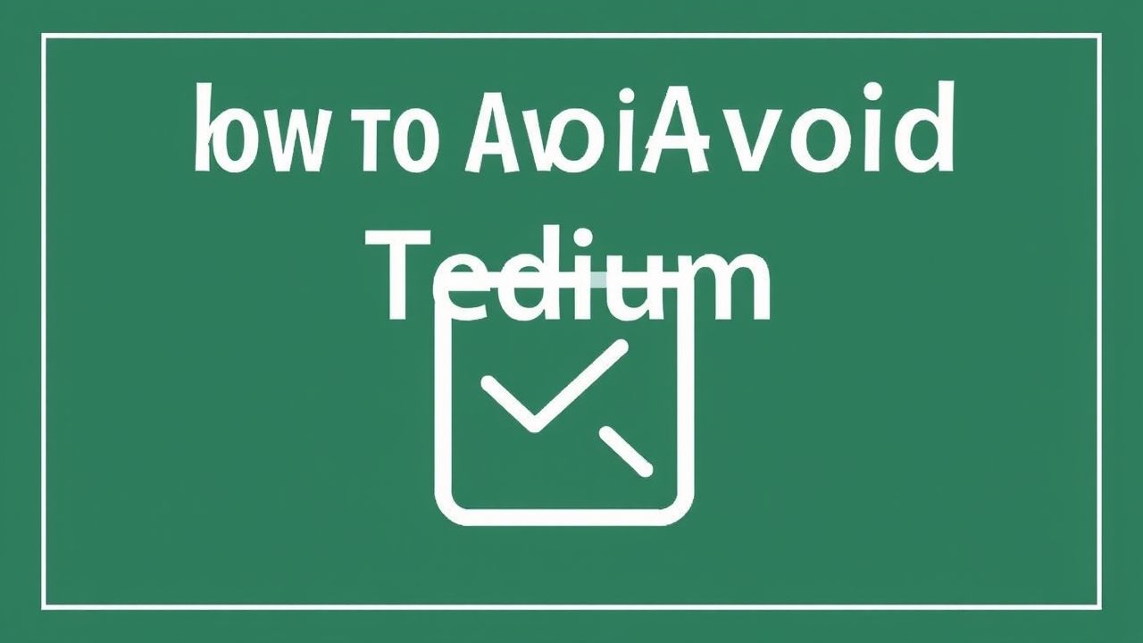 How to Avoid Tedium in Training